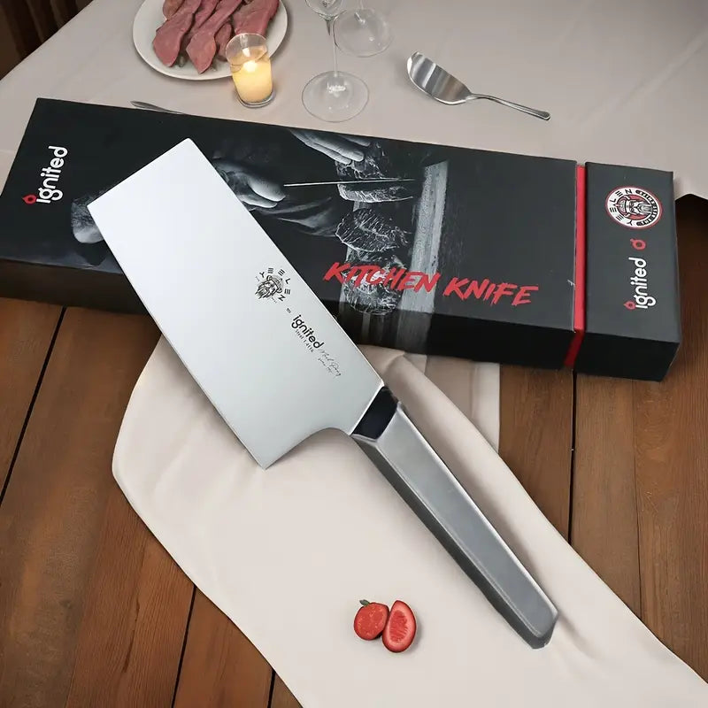 IGNITED Mirror-Finish Stainless Steel Slicing Knife – German 1.4116 Steel, One-Piece Dishwasher-Safe Design