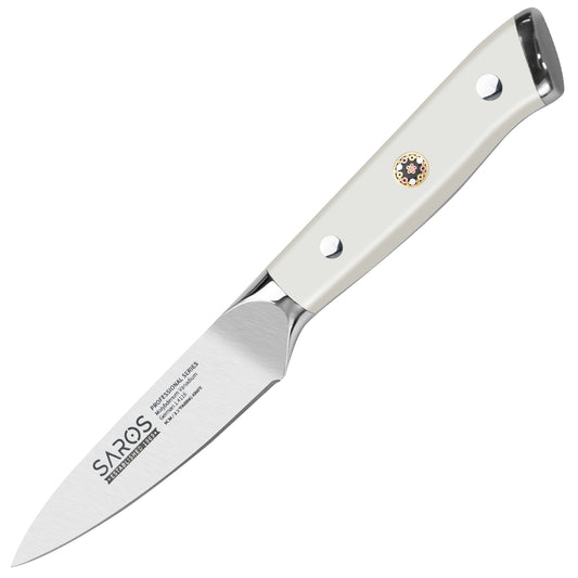 IGNITED CUTLERY SAROS Cream Series Paring Knife – Sharp & Durable Multi-Purpose Fruit Knife for Everyday Kitchen Use