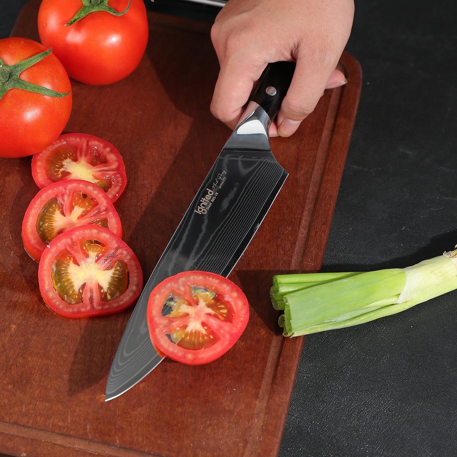 Damascus chef knife